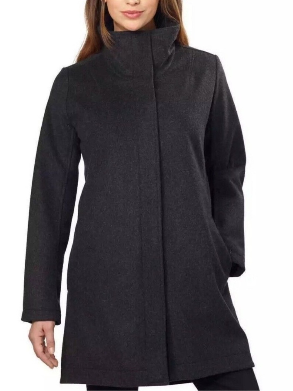 Pendleton Campbell virgin wool coat size large Charcoal gray